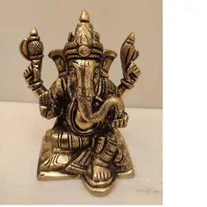 Estátua de bronze esculpido à mão, feito sob encomenda com temas de deus indiano, temas do lord ganair ideal para decoração de casa e resale