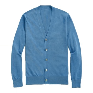Cardigan en tricot uni pour femme, col en V, manches longues, fermeture boutonnée, 100% coton, anti-boulochage, à porter toute l'année - Product Image 4