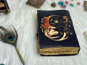 Hechos a mano Vintage elegante espiral encuadernado diario de cuero hechizo libro de sombras con hilo costura sillín costura cuadernos - Product Image 2