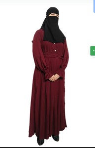 ชุดฮิญาบแบบใหม่เสื้อผ้าอิสลามชุดฮิญาบ georgette น้ำหนักเบาวัสดุ Nida สำหรับเด็กผู้หญิงและผู้หญิง - Product Image 4