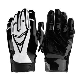 Gants de receveur de football américain en cuir synthétique de qualité supérieure, ajustement confortable, designs personnalisés, logo, utilisation sportive - Product Image 1