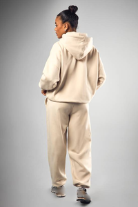 Vêtement de sport décontracté pour femmes, survêtement de jogging, tissu en molleton français, logo personnalisé en gros, 480 g/m², à capuche, uni - Product Image 2