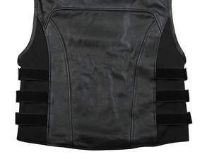 Chaleco de cuero de moda personalizado para hombre/Chaleco de motociclista de cuero genuino para hombre - Product Image 5