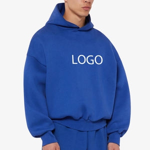 Custom Polyester/Cotton Anti-Wrinkle Embroidered Y2k Streetwear Hoodie Drop Shoulder Pullover Fleece Heavyweight Boxy Design - Product Image 4