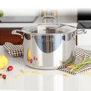 Olla de acero inoxidable triple capa de alta calidad, tamaño 20 cm, espesor 2,2mm, acabado satinado en el interior y exterior pulido de alto brillo - Product Image 2