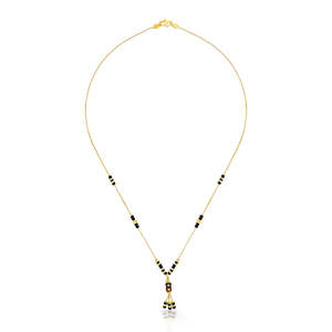 Collar Mangalsutra Moderno de Oro Amarillo para Mujer - Product Image 1