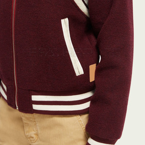 À manches longues Letterman veste hommes plaine blanc Letterman vestes 2024 vente en gros personnalisé dernière veste - Product Image 5