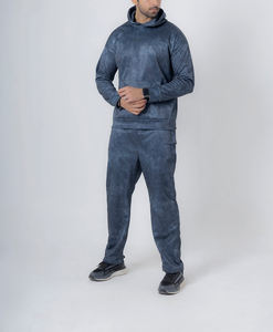 Conjuntos Deportivos para Hombre con Logotipo Personalizado de Fábrica en Pakistán, Conjuntos de Jogger de Marca Privada, Terciopelo Suave, Azul Oscuro, Traje de Dos Piezas, Ropa Urbana de Lujo - Product Image 2
