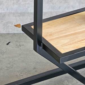 Antique-Style 120x30x82cm Rubber Wood <b>Console</b> <b>Table</b> with Iron Frame Minimalist Living Room Furniture for Entry Hotel CST073 - Product Image 6