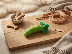 Ledu Squeaky Pea Pod – Jouet à mâcher pour chien en caoutchouc résistant - Product Image 5