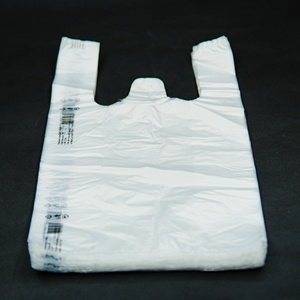 ถุงพลาสติกใสมีหูหิ้วทำจากพลาสติก HDPE LDPE สำหรับซื้อของใช้ในซูเปอร์มาร์เก็ต - Product Image 1