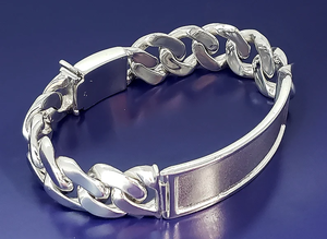 สร้อยข้อมือเงินแท้ 925 แบบหนา สไตล์ไมอามี คิวบัน ลิงค์ สำหรับผู้ชาย เหมาะสำหรับเป็นของขวัญและงานปาร์ตี้ - Product Image 3