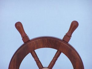 India Wholesale Supplier Black Polished Nautical Wooden <b>Ship</b> <b>Wheel</b> for Home Wall Decoration Hanging Function - Product Image 2