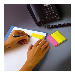 Post-It Sticky <b>Bookmarks</b> 671 3 Pads of 100 Sheets Each 2.5x7.6cm Assorted Colors for School and <b>Gifts</b> - Product Image 2