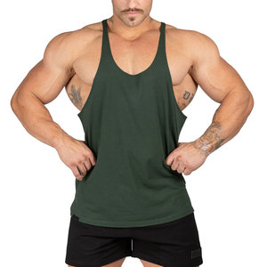 Débardeur sans manches personnalisé pour hommes pour Gym Fitness respirant tricoté Stringer Vest vêtements de musculation masculin en vente - Product Image 1