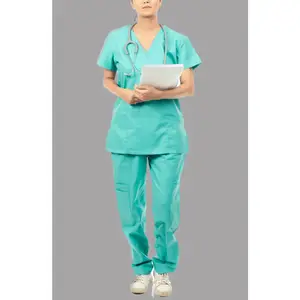 最佳制造商和供应商制造的女式医院制服套装 | 女式护理顶级慢跑者磨砂制服套装