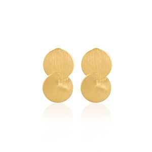 Boucles d'oreilles clous en laiton de qualité supérieure, finition mate, pour femmes, boucles d'oreilles tendance pour femmes, design unique, au meilleur prix - Product Image 1