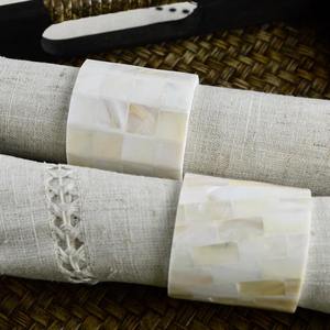 Rond décoratif de serviette en nacre, beaux accessoires de cuisine accessoires de mariage en gros Vietnam - Product Image 2