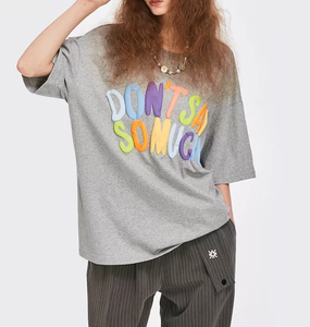 เสื้อยืดลำลองสำหรับผู้ชายและผู้หญิงทรงโอเวอร์ไซส์100% ผ้าฝ้าย150 GSM ลายพิมพ์โลโก้รูปภาพตามสั่งเทคนิคพัฟขั้นต่ำ2ชิ้น - Product Image 3