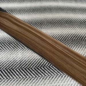 12A Remy Brazilian Straight Hair Extensions Tape in #6/16A Light <b>Medium</b> Brown <b>Ash</b> <b>Blonde</b> Double Drawn Virgin - Product Image 2