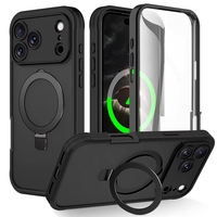 Coque antichoc sportive HONATOP avec support magnétique pour 18 17 16 15 Pro avec protection d'écran, coque rigide en PC 2 en 1