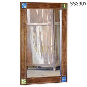 Espejo de muebles tradicionales hechos a mano último diseñador único de madera indio único hotel hecho a mano - Product Image 4