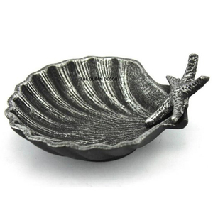 Mesa de Aluminio Resistente de Estilo Vintage para Exhibir Dulces, Frutos Secos o Joyas, Forma Única, Acabado Negro, Tazón Decorativo - Product Image 1