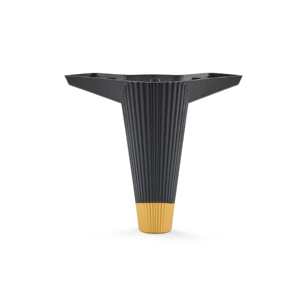 Pata de Mueble Moderna en Forma de T de Plástico Negro de 12 cm, Resistente y Robusta, con Tapa Pintada, para Sofá, Armario, Mesa de Centro, Silla de Comedor, Gabinete - Product Image 1