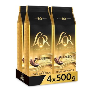 L'Or Crema absolu Classique เมล็ดกาแฟ1กก. คุณภาพระดับพรีเมียมรสชาติสมดุลผสมผสานกลิ่นหอมเหมาะสำหรับบ้านสำนักงาน - Product Image 6