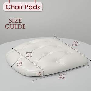 20 coussins et oreillers en vinyle blanc pour chaises de mariage Chiavari 20 pièces - Product Image 2