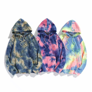 Sweat à capuche unisexe à la mode avec logo personnalisé Design Tie Dye surdimensionné 100% coton pour l'hiver - Product Image 1