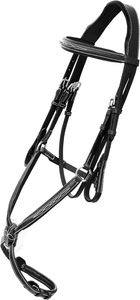 डिजाइनर फैंसी सिलाई वर्ग ने 8 नाक बैंड मोनोनो क्राउन पीस को बनाया, घोड़ों के लिए सरल अंग्रेजी ब्रिडल और रबर रिइन - Product Image 2