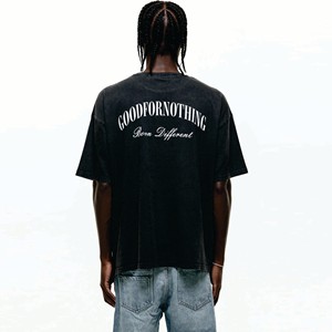 Haute qualité poids lourd 100% coton couleur unie Streetwear t-shirts grande taille goutte épaule hommes T-Shirts - Product Image 2