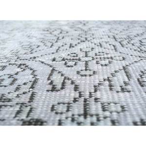 Tapis en laine noués à la main gris et noir vintage Pae-1485 – Nouveau motif médaillon abstrait fait main pour la maison, le couloir et le salon - Product Image 3