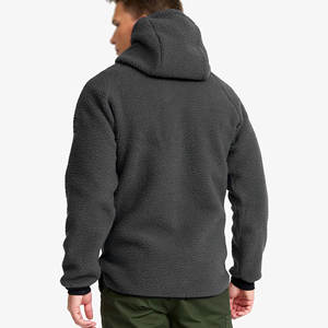 Wholesale Custom Logo And Design Professional Hoodies <b>Men</b> Thick Winter Full Zip Warm <b>Sherpa</b> <b>Fleece</b> Lined Hoodie For <b>Men</b> - Product Image 2
