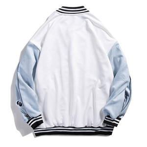 เสื้อแจ็กเก็ตเบสบอลฤดูหนาวสำหรับผู้ชายปักด้วยแขนเสื้อหนังสำหรับใส่ไปวิทยาลัยเลตเตอร์แมนตามสั่ง - Product Image 2