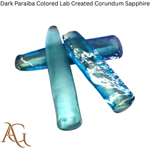 Bolas de Corindón Sintético de Color Paraíba Oscuro, Creadas en Laboratorio, Fusión por Llama, Simuladas, 100 gramos - Product Image 2