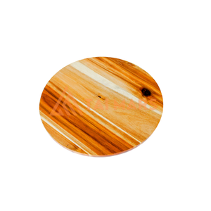 Support à gâteau en bambou d'acacia Ustensiles de cuisine en bois de manguier de couleur naturelle avec forme décorative Serveur à dessert de style fermier - Product Image 2