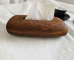 Caja de pañuelos pulida de la mejor calidad personalizada para el hogar y la Oficina, organizador de escritorio decorativo con diseño de grano de madera Natural - Product Image 4