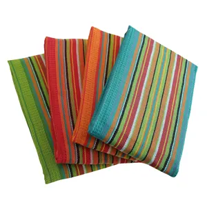 100% Cotton Salsa Kitchen towel - Multi Colors, set of 4 colors