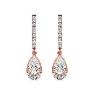 ต่างหูเพชรทรงหยดน้ำ - Product Image 1