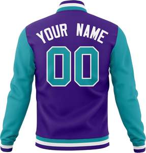 Fournisseur de vestes universitaires à manches régulières pour hommes, veste de baseball à boutons, veste en molleton décontractée personnalisée avec logo - Product Image 3