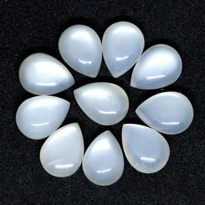 Pierre de lune blanche naturelle en forme de poire Cabochon pierre précieuse en vrac pour 5x7mm bijoux lunette réglage anneaux pendentifs boucles d'oreilles artisanat approvisionnement - Product Image 4
