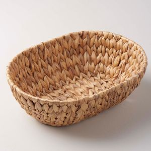 Wholesale price water hyacinth shallow <b>baskets</b> <b>small</b> size <b>basket</b> high quality weaving container - Product Image 2