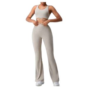Ensemble de sport de yoga en spandex et polyester sans couture de qualité supérieure, nouvelle arrivée, vêtements de sport pour la salle de sport, course à pied, ensemble 2 pièces, ensemble de yoga résistant à l'eau - Product Image 2