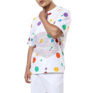 T-shirt ample confortable et respirant, taille personnalisée, 100 % coton, coupe décontractée, manches courtes, col rond, imprimé sur toile - Product Image 4