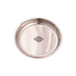 IndianArtVilla Assiette à riz traditionnelle chinoise en laiton pur de 4,6 pouces avec motif martelé pour hôtels, idéale comme assiette à fruits ou à steak - Product Image 4