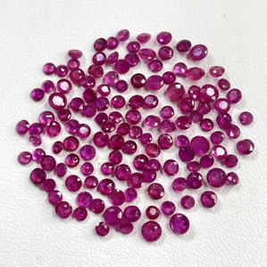 Fine Quality Natural Heated Burma <b>Ruby</b> Calibrated 2-3mm Round Cut Reddish Pink Color Loose Gemstones for Making Jewellery - Product Image 3