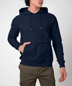 2025 Custom Premium Men's <b>Hoodies</b> High Quality Pullover Streetwear with <b>Zip</b> <b>Pocket</b> Dark Blue for Winter at an Price - Product Image 4
