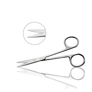 Tijeras de IRIS de acero inoxidable alemanas para uso médico Tijeras de IRIS curvadas de alta precisión para quirófanos de cirugía - Product Image 1